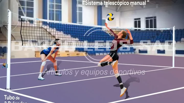 Postes de voley profesionales para coliseos y competencias