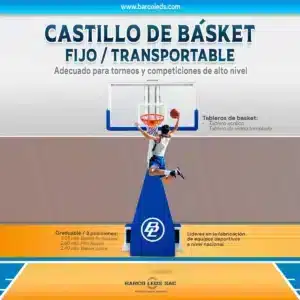 Castillo de Basket Transportable Fijo Profesional