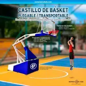 Castillo Basquet Movible Plegable Profesional