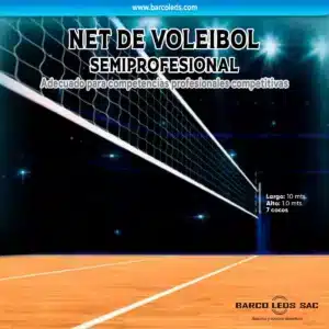 Voley - Accesorios / Net De Voley SemiProfesional Con Cable Nylon N°90