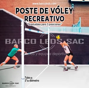 Postes Para Voley Recreativo - Sin Malacate