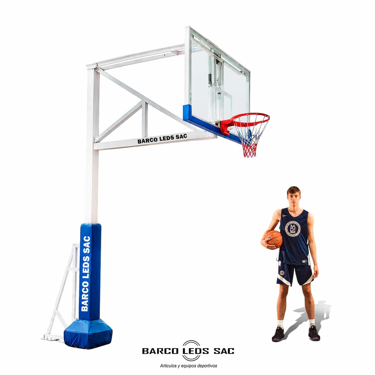 Tablero de Basquet Bandera Anclado al Piso