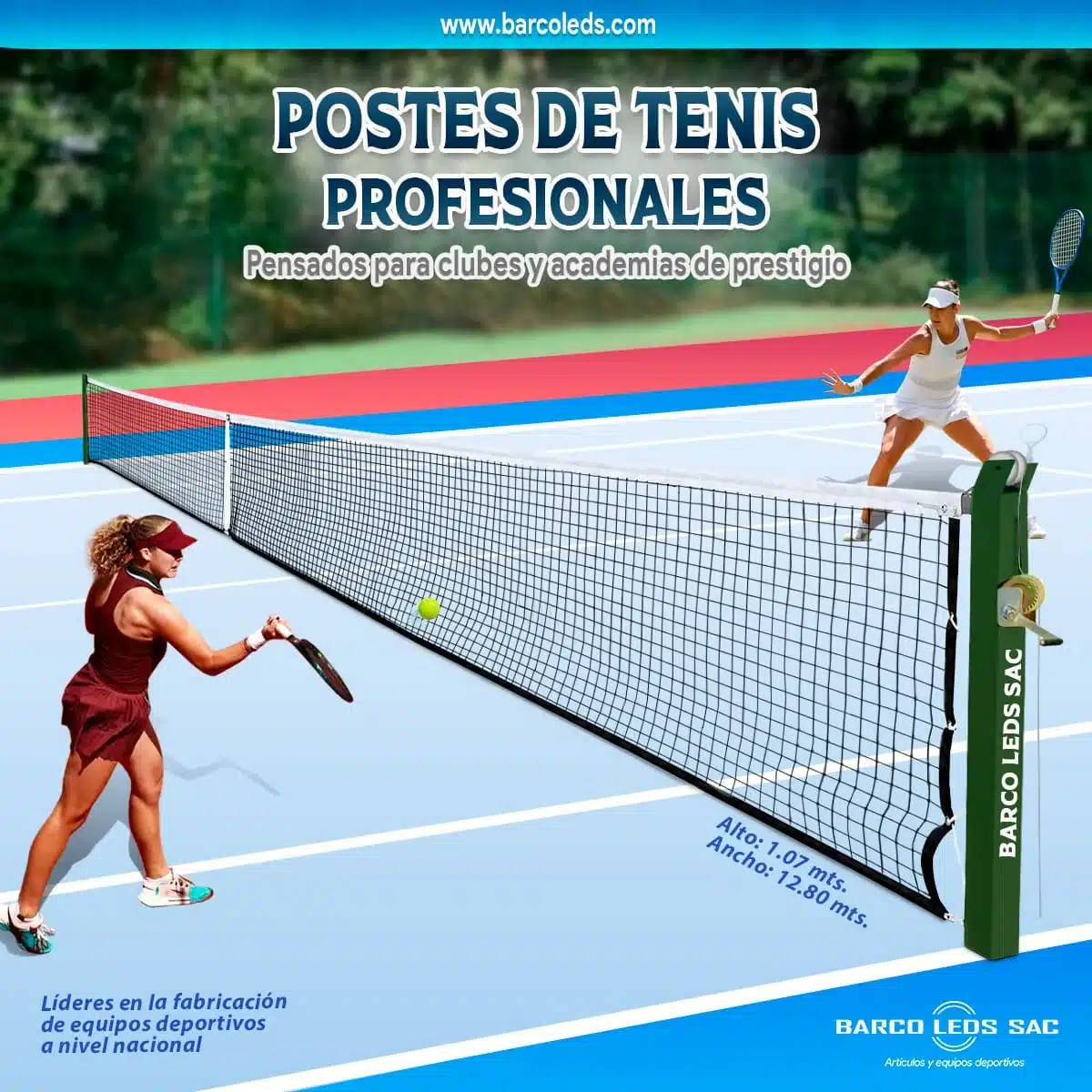 Postes Para Red De Tenis Profesional