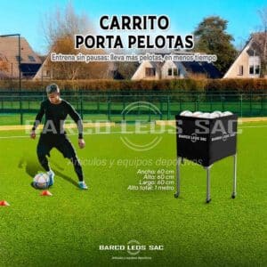 Carrito Porta Pelotas Plegable Liviano De futbol