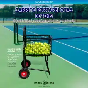 Carrito porta pelotas de tenis