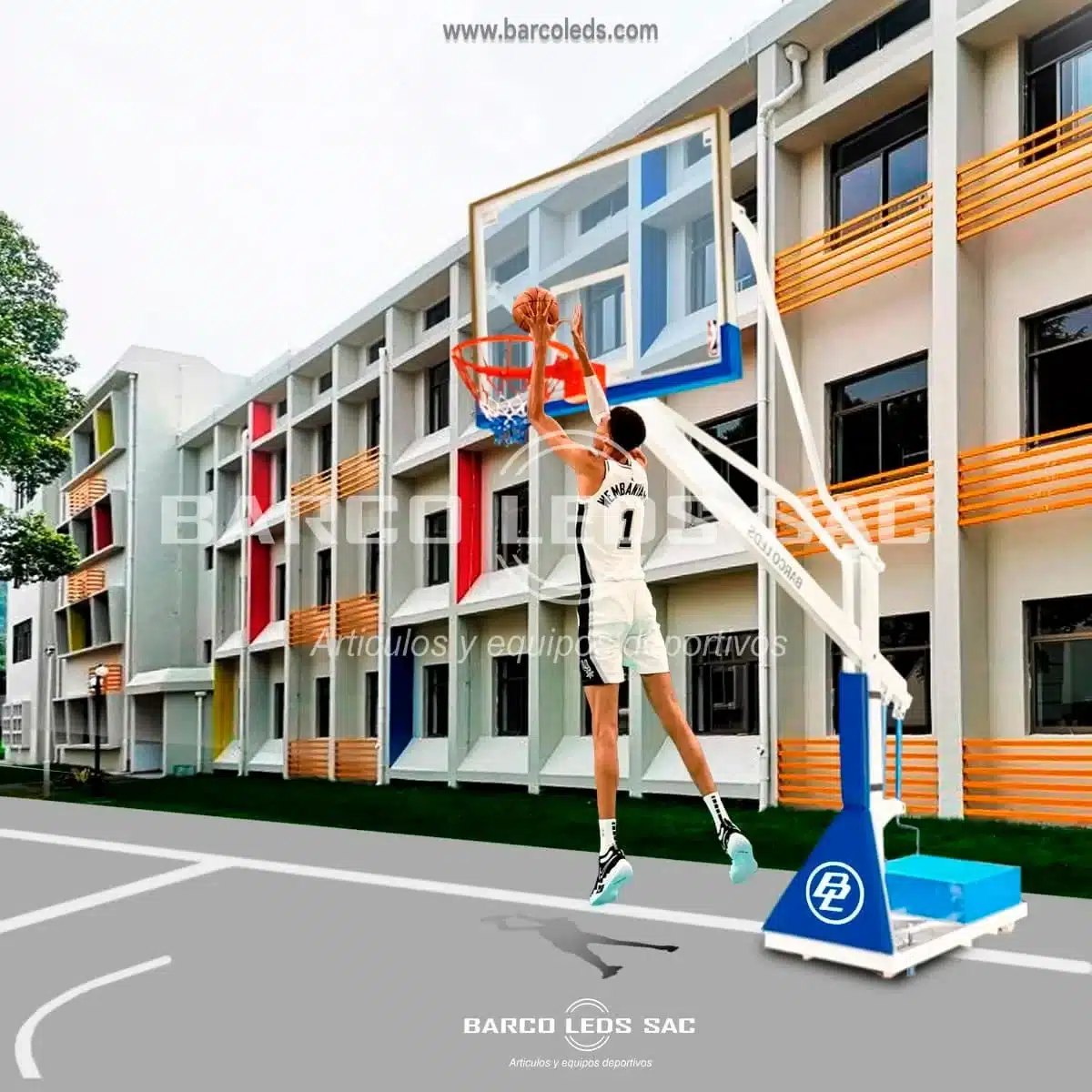 Castillos de basquet basculante de Barco Leds SAC.